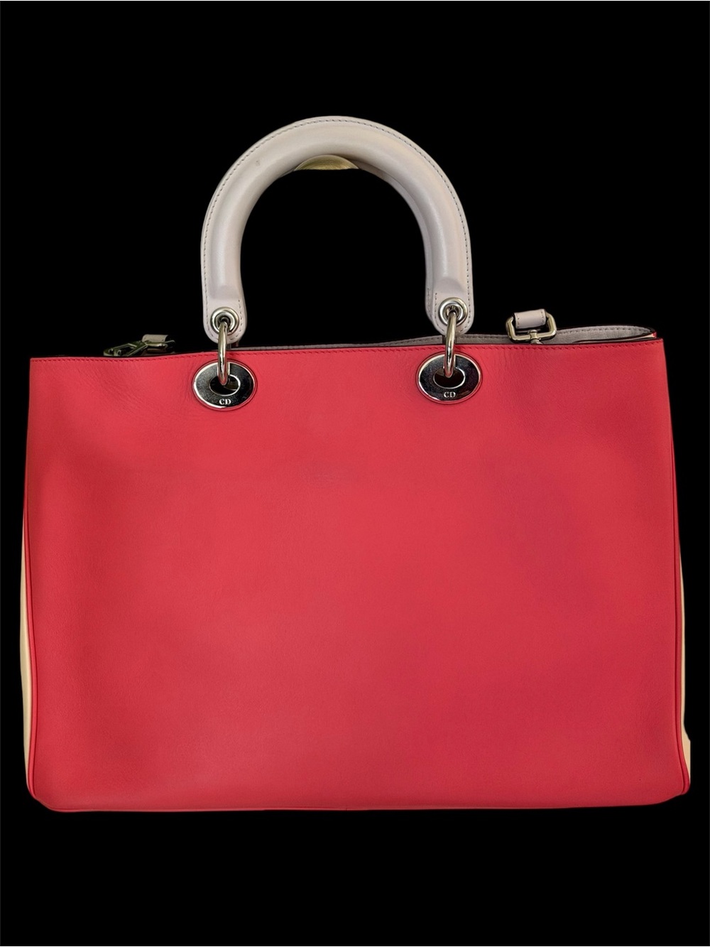 Christian Dior Diorissimo Large Tri-Color Calfskin Leather Tote - Picture 14 of 17